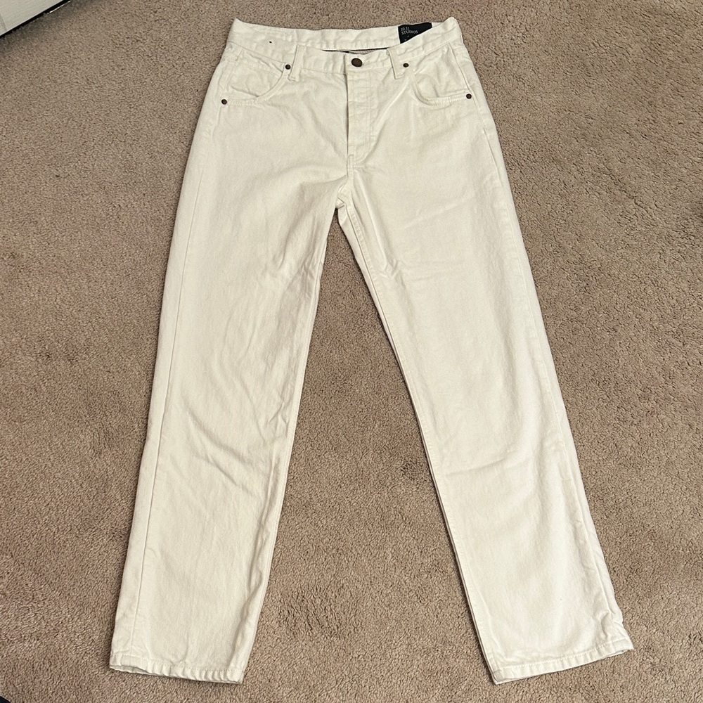 Women's Straight Leg Jeans - White